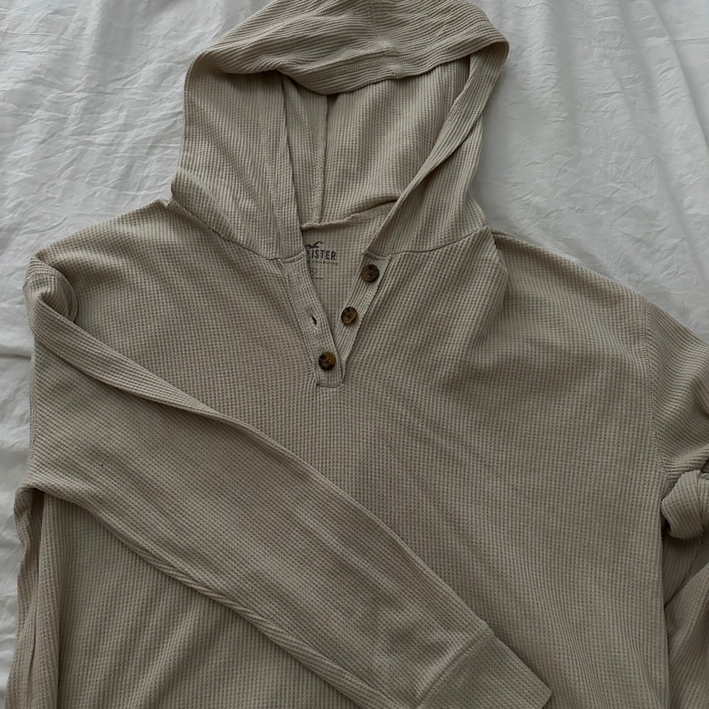 Hollister Waffle Knit Hoodie
